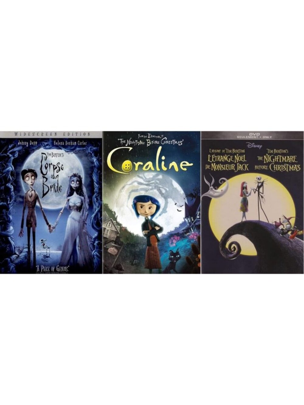 Tim Burton's Corpse Bride / CORALINE / NIGHTMARE BEFORE CHRISTMAS [DVD-3PACK]